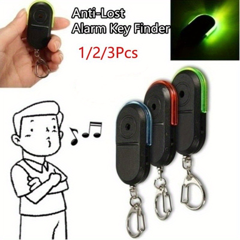 LED Key Finder Locator Keychain Find Lost Keys Whistle Sound