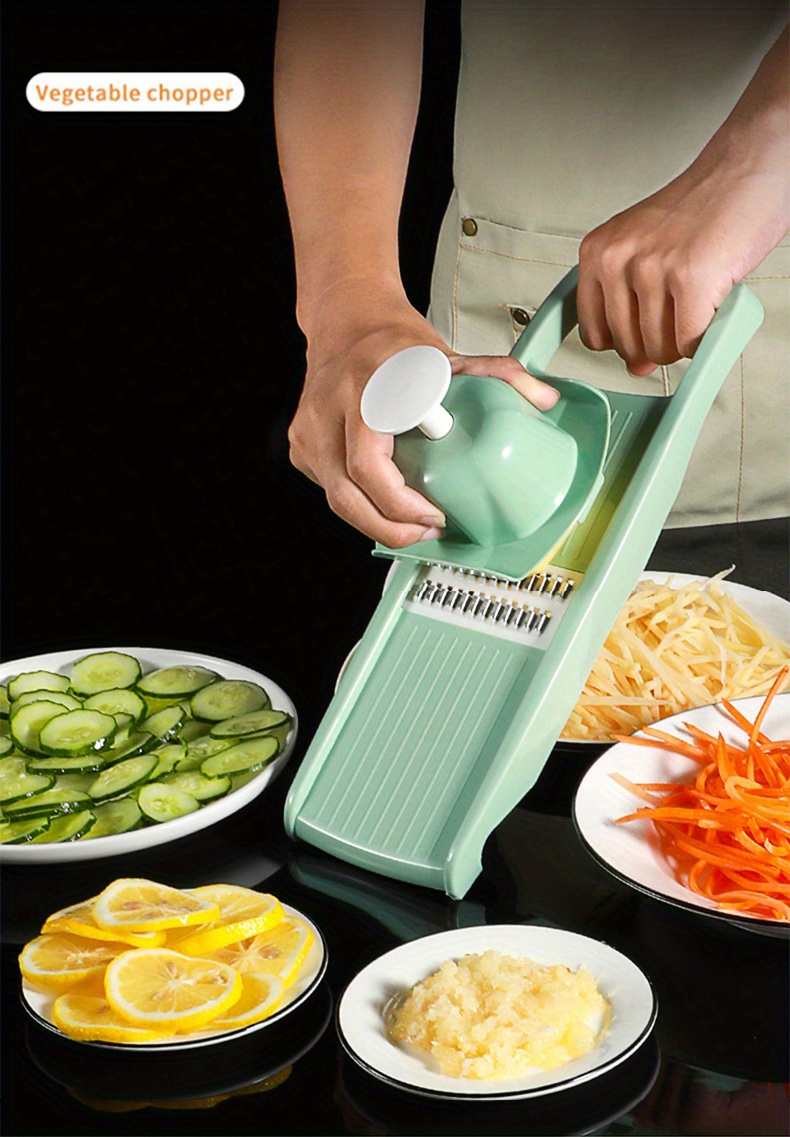 Vegetable Cutter With A Hand Gurad And Peeler, Grater, Vegetable Slicer,  Shredder, Multi-function Slicer, Peeler, Carrot And Fruit 1 Gadget, Vegetable  Cutting Tool Kitchen Stuff Clearance Kitchen Accessories Kitchen Gadgets -  Temu