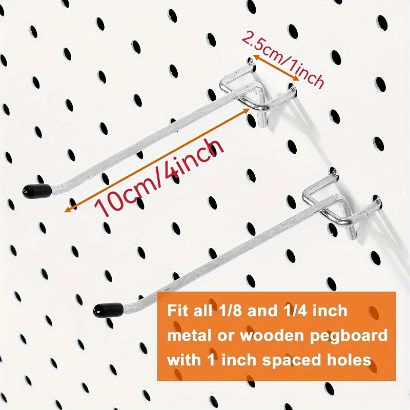2 Pegboard Hook Fits 1/8 Or 1/4 Holes