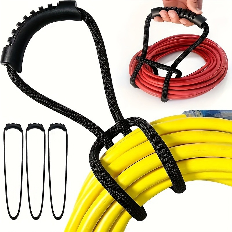 

3pcs Storage Strap With Handle, Extension Cord Organizer, Hose Holder, Storage Space Saving, Water Hose Organizer For Home, Garage, Boat, Rv And More