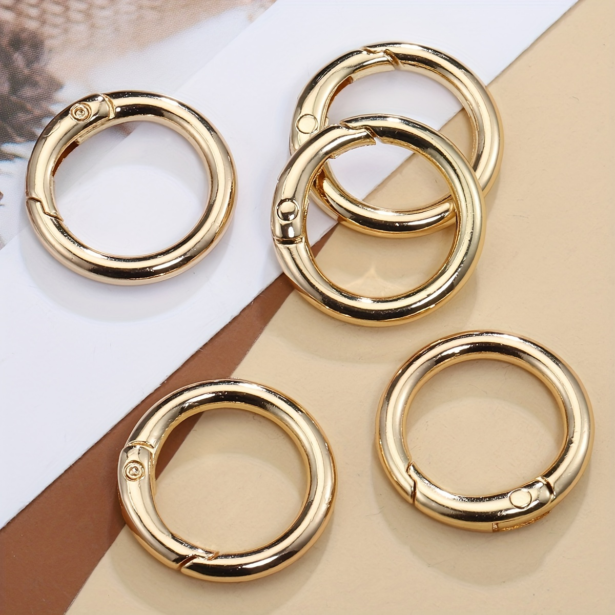 Metal Spring O Rings Round Carabiner Keyring, Snap Clip Trigger Spring  Keyrings Buckle, DIY Accessories Spring