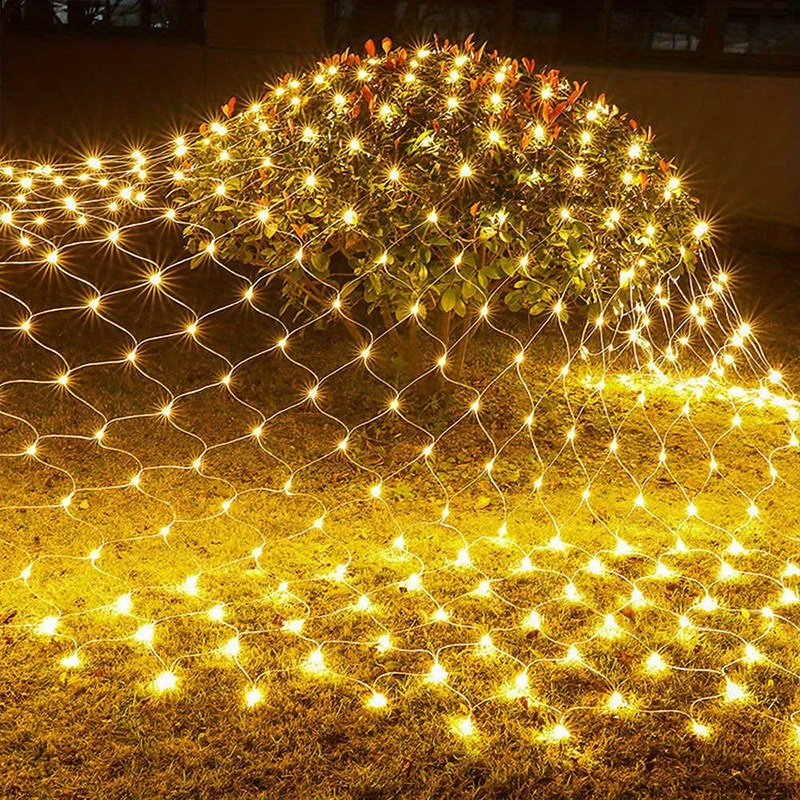 192 Leds Solar Christmas Light Waterproof Fishing Net String - Temu