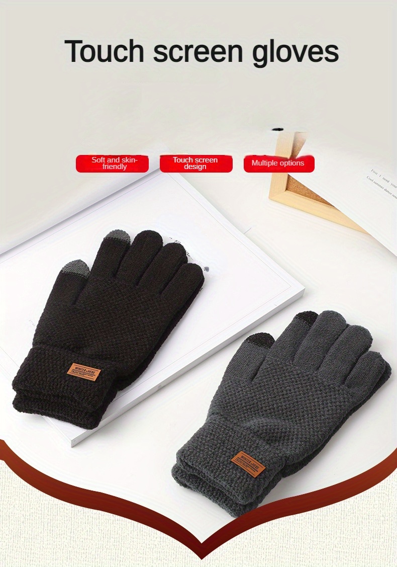mens thermal winter gloves touchscreen technology cold Temu