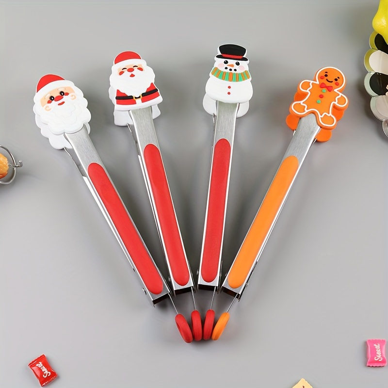 Serving Tongs Christmas Food Tongs Barbecue Tongs - Temu