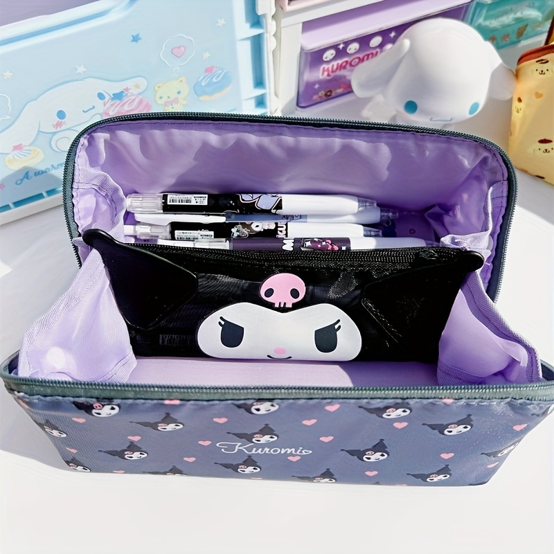 Kawaii Makeup Storage Bag Waterproof Transparent Pencil Case Large