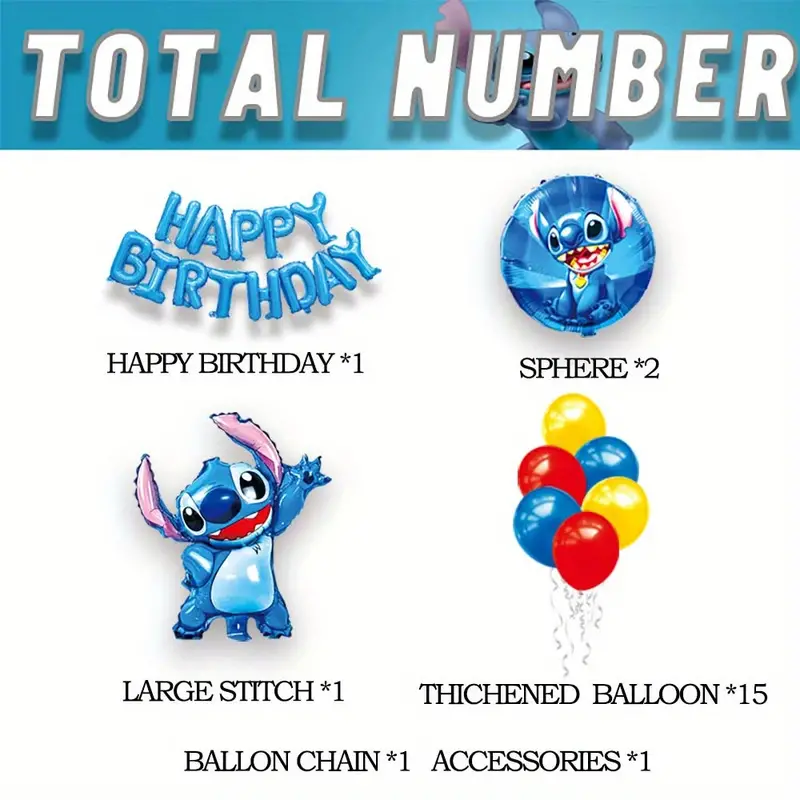 Per Pack Stitch Officially Licensed Birthday Party - Temu