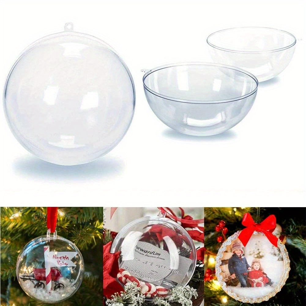 Clear Plastic Fillable Ornament Ball For Christmas Holiday - Temu