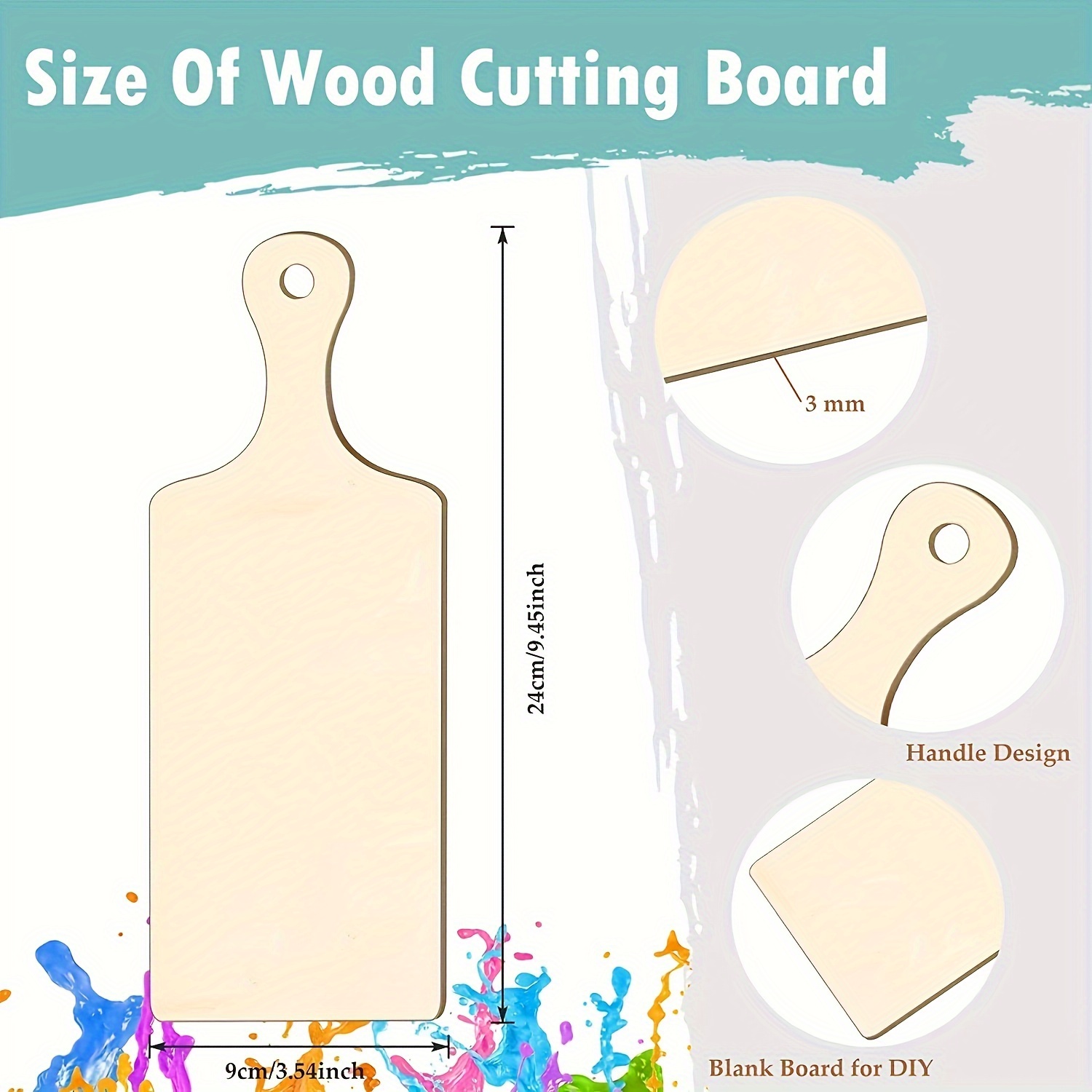 10pcs Craft Cutting Board Wood Craft Supplies Wooden Boards for Crafts Wood Crafts Small Cutting Boards