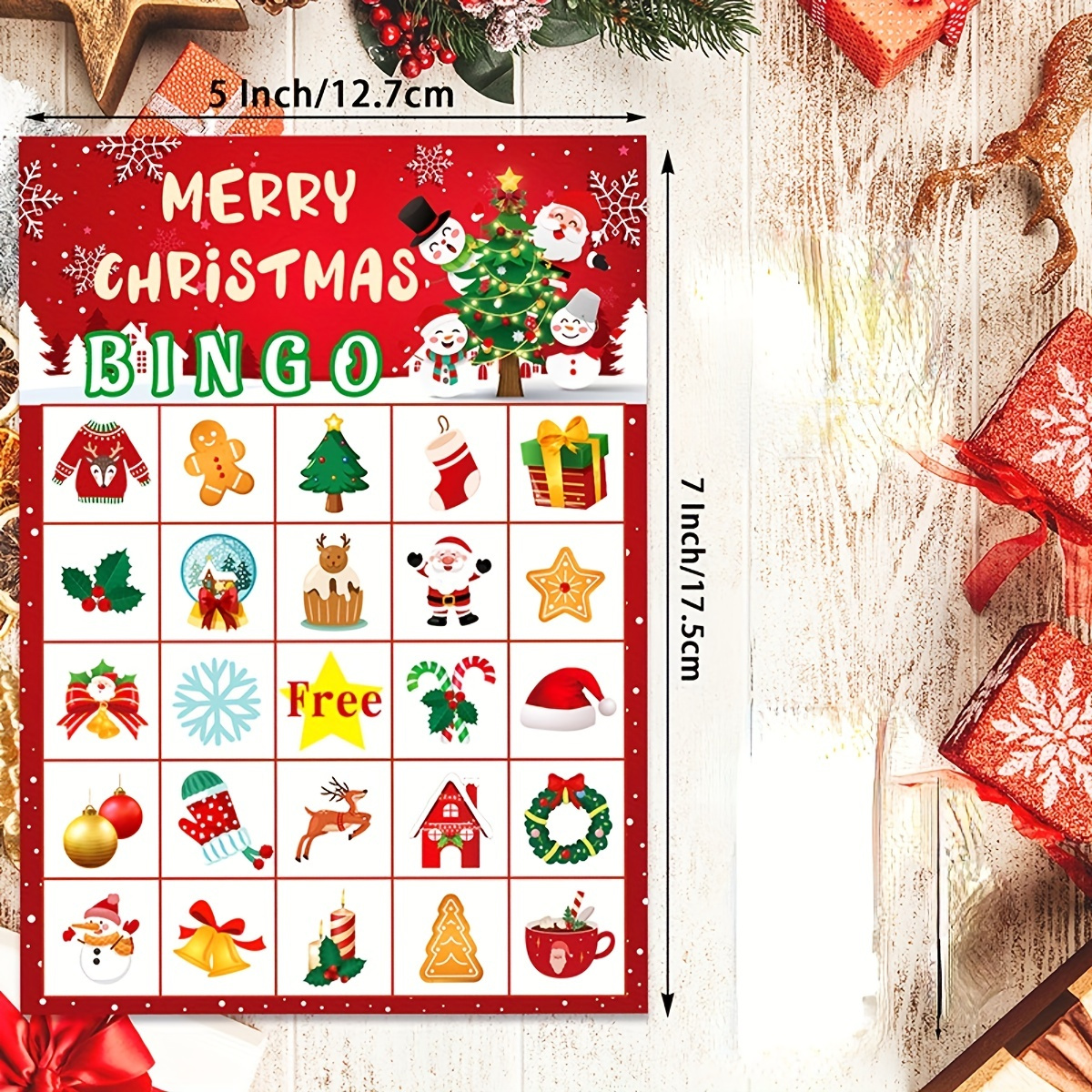 tarjetas de bingo de navidad