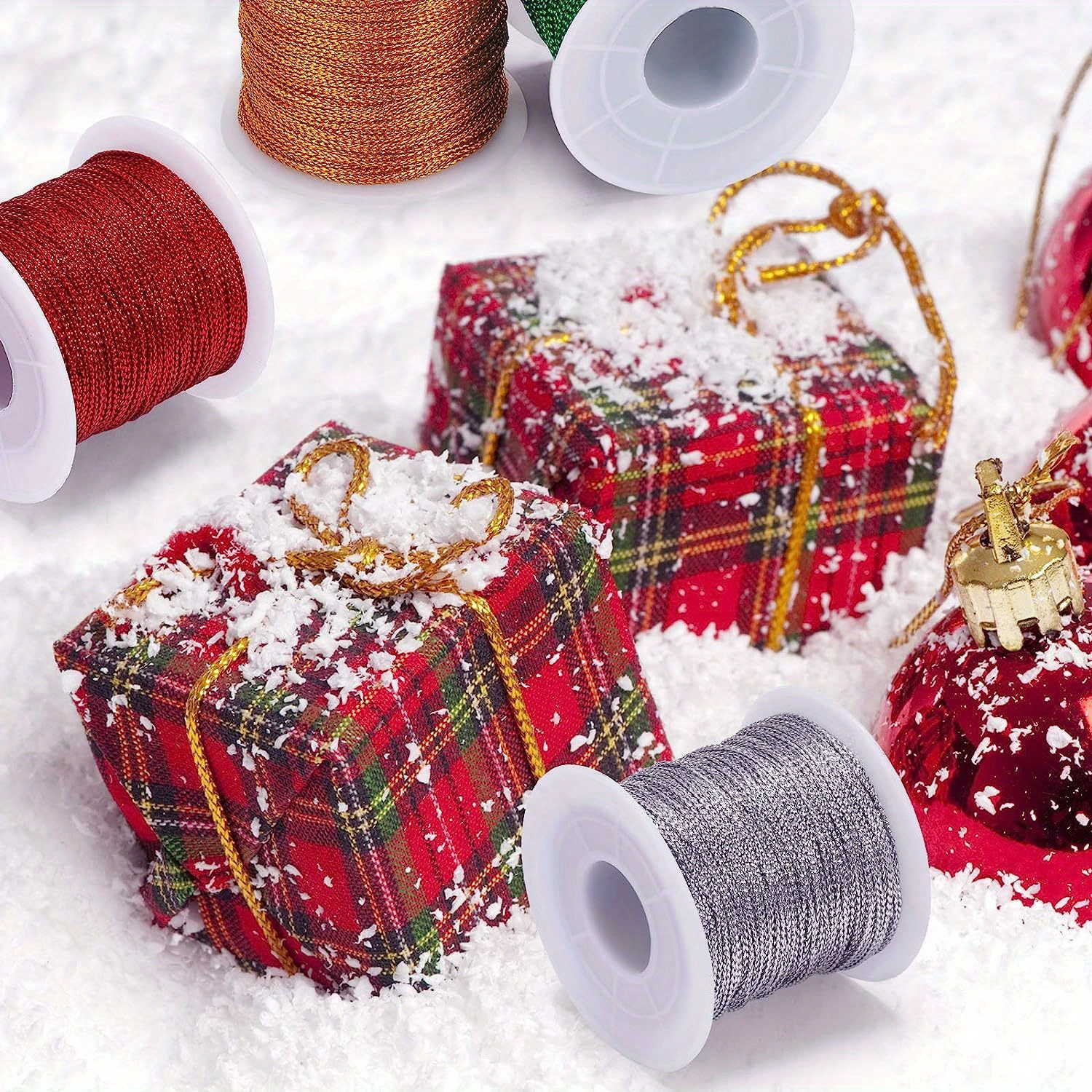 22 Yards Metallic Cord Tinsel Rope: Perfect For Wrapping - Temu