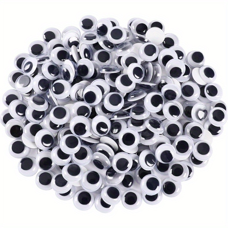 Black plastic animal eyes to stick on D 12mm 10pcs