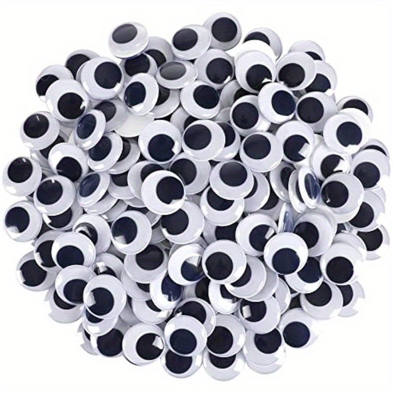 Black plastic animal eyes to stick on D 8mm 10pcs