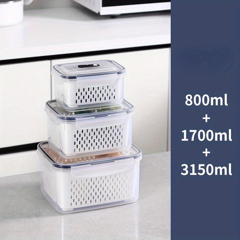 1pc Double Layer Multifunctional Fresh-keeping Box, Portable