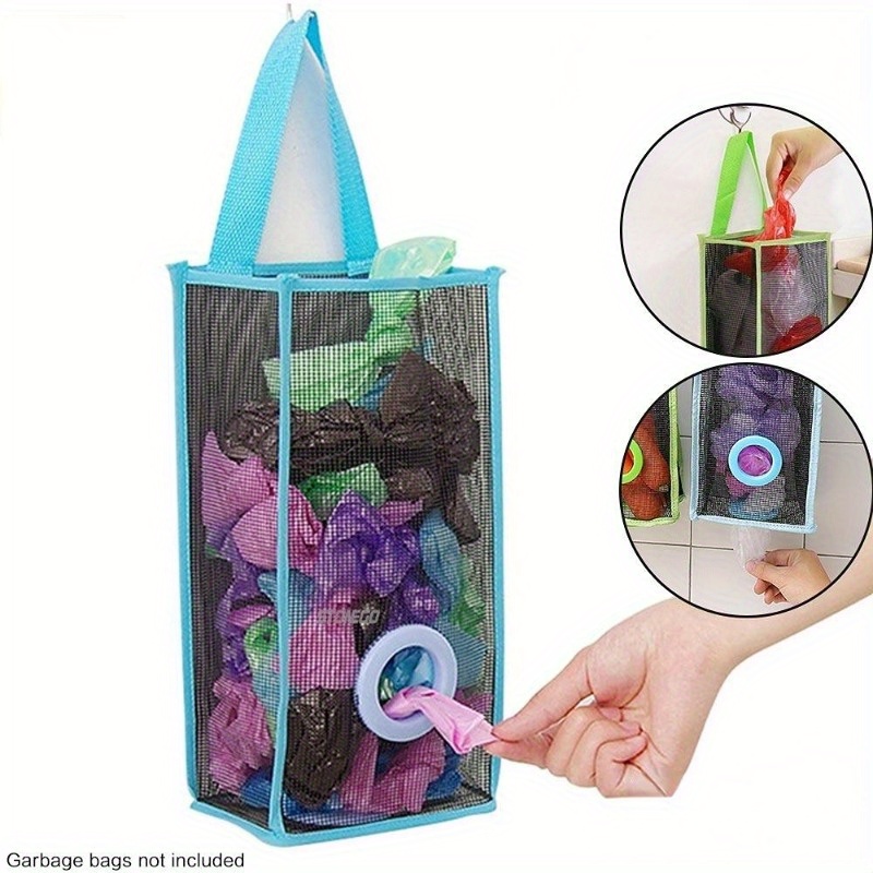 Dispensador de rollos de bolsas de plástico, recomendado para el hogar y  las tiendas de comestibles. Incluye 1 rollo de bolsa de plástico compatible