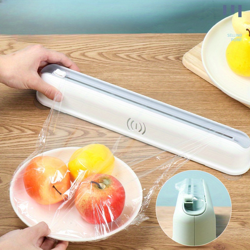 New Plastic Wrap Cutting Box Wall-mounted Magnetic Suction Cup Adjustable Plastic  Wrap Cutter Household Kitchen Food Storage