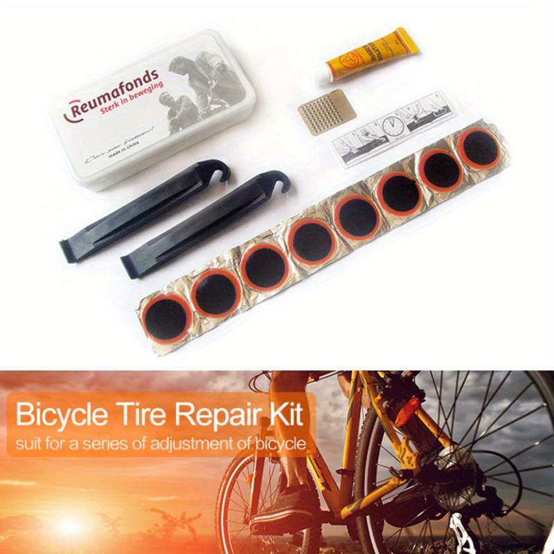  Kit de parches de reparación de goma, ligero y simple,  resistencia al desgaste, parches autoadhesivos profesionales, kit de parches  de reparación para bicicleta de carretera : Arte y Manualidades