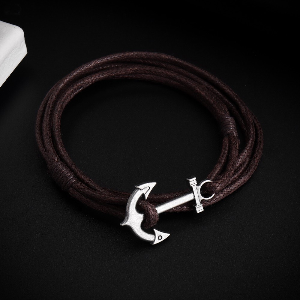 New Fashion Fish Hook Anchor Bracelets Men Charm Chain Rope