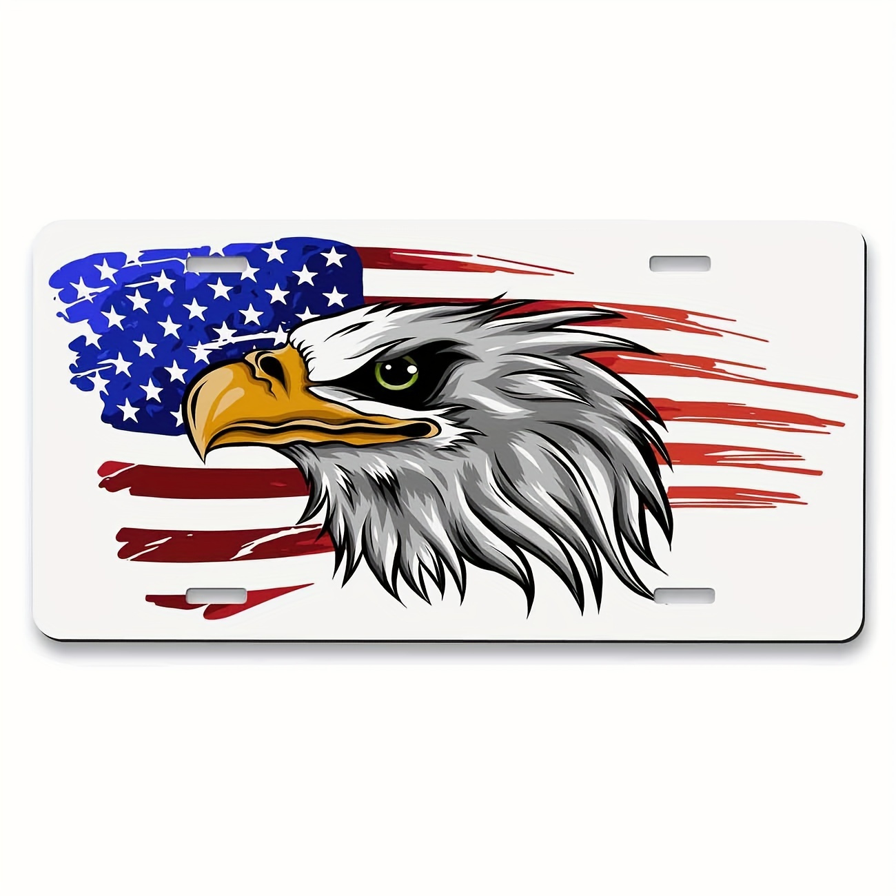 USA Patriotic Eagle American Flag Plaque D'immatriculation En Aluminium  Pour Voiture Plaque D'immatriculation Avant En Métal Décoratif Avec 4 Trous Plaque  D'immatriculation De Voiture 6x12 Pouces - Temu France