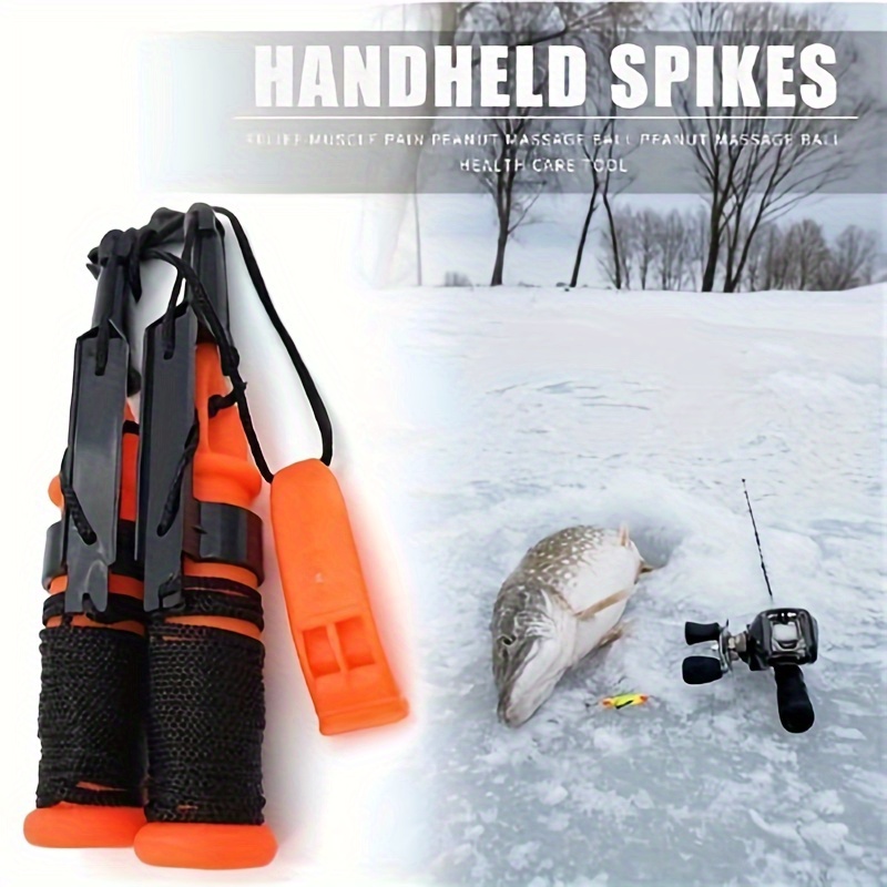 Ice Fishing Safety Kit Ice Picks Kit with Fishing Spoon Knee Pads