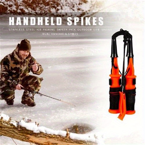 1 Set Winter Fishing Safety Kit Ice Pick Folding Handle Spoon Knee Pads  Portable Protective Gear Ice Fishing Gear For Fishing - AliExpress