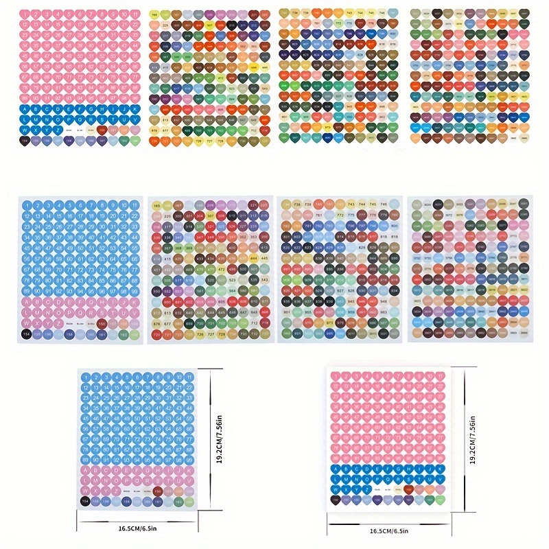 Diamond Painting Color Number Stickers Labels Stickers Organizer Storage  Box Diamond Painting Accessories Colorful DMC Cross - AliExpress