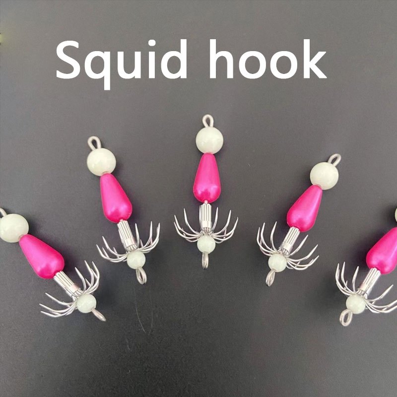 Luminous Squid String Hook Octopus Hooks Fishing Set Night - Temu