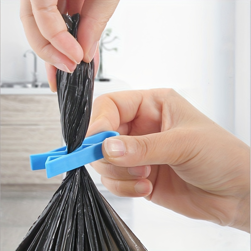 50pcs kitchen clips for bags Plastic Waste Can Bag Clips Garbage Bag Clamp  q