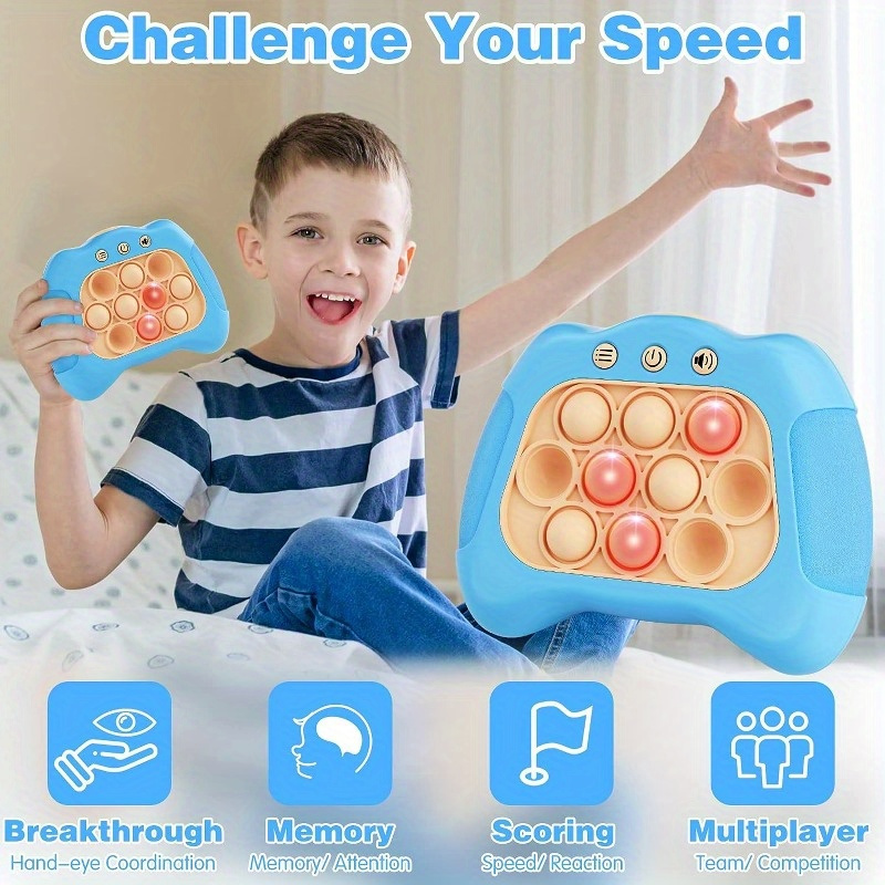 Pop Fidget Toys Sensory Handheld Game Pro Pour Adultes, Console De Jeu À  Poussée Rapide Électronique Lumineuse Jouet De Soulagement Du Stress  Cadeaux