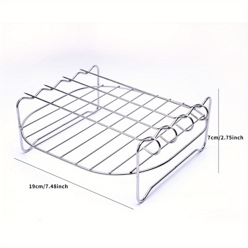 Colgador Metal Inoxidable 4 Secciones Carne Asada Accesorios - Temu