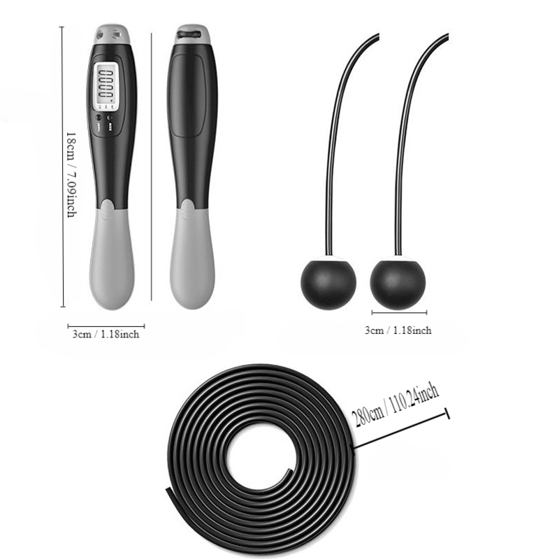 1pc スマート縄跳び 加重ボールと長いロープ付き フィットネス