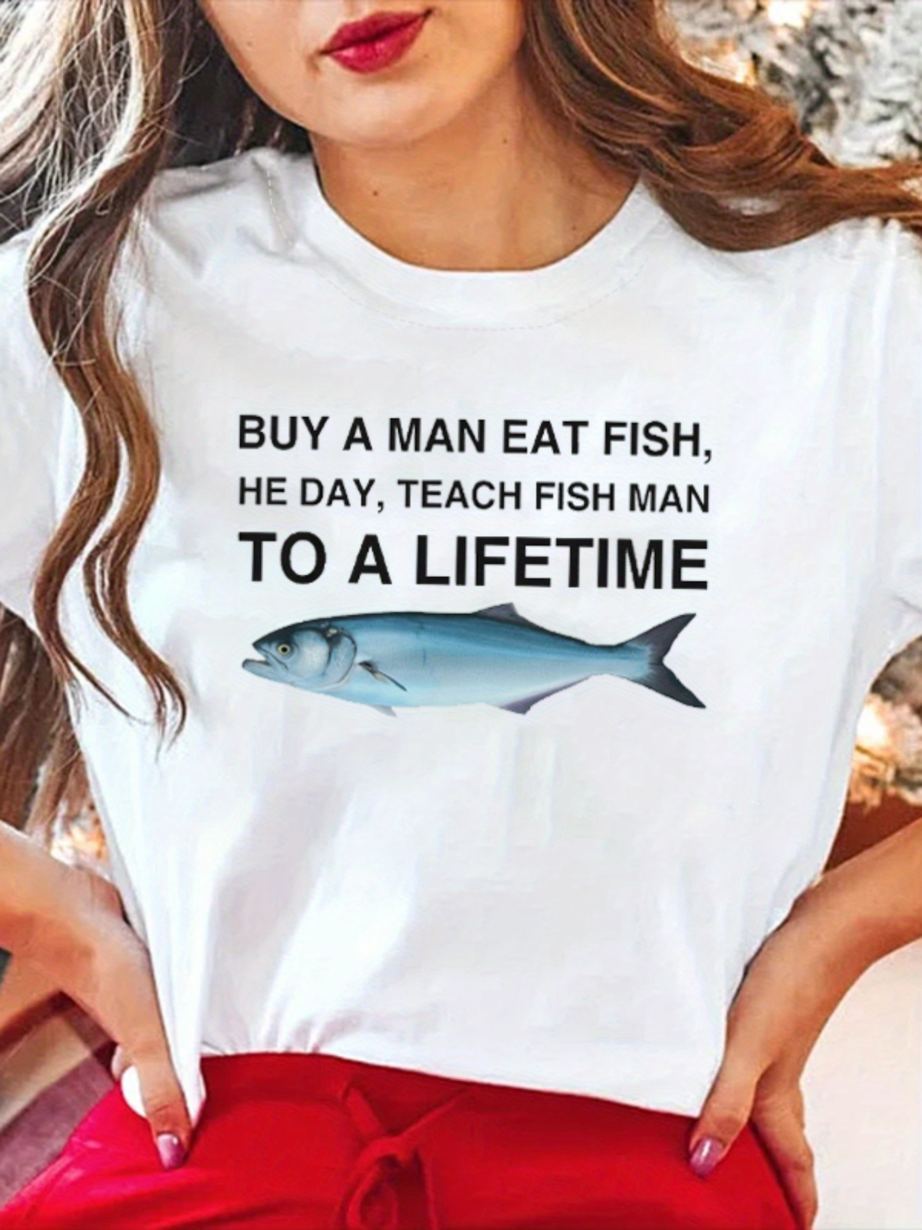 FOR EXAMPLE fish want me women fear me Tin Signs for Man Cave