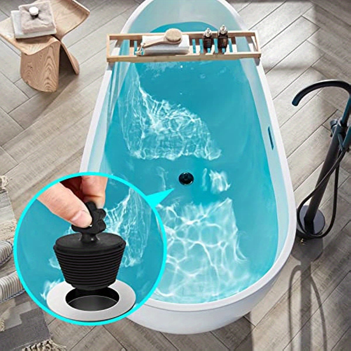 Bathtub Drain Stopper Silicone Bath Tub Drain Stopper - Temu