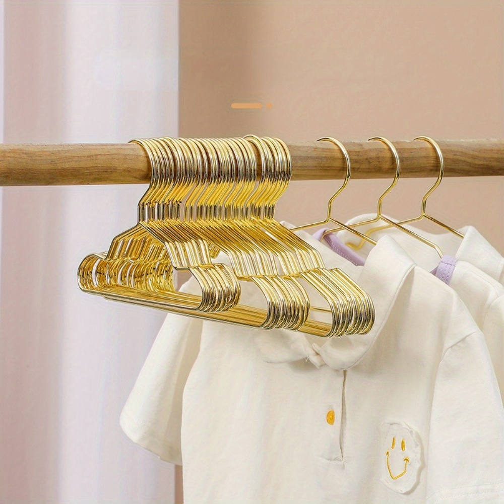 Golden Hangers Strong Metal Clothes Hangers For Closet, Space