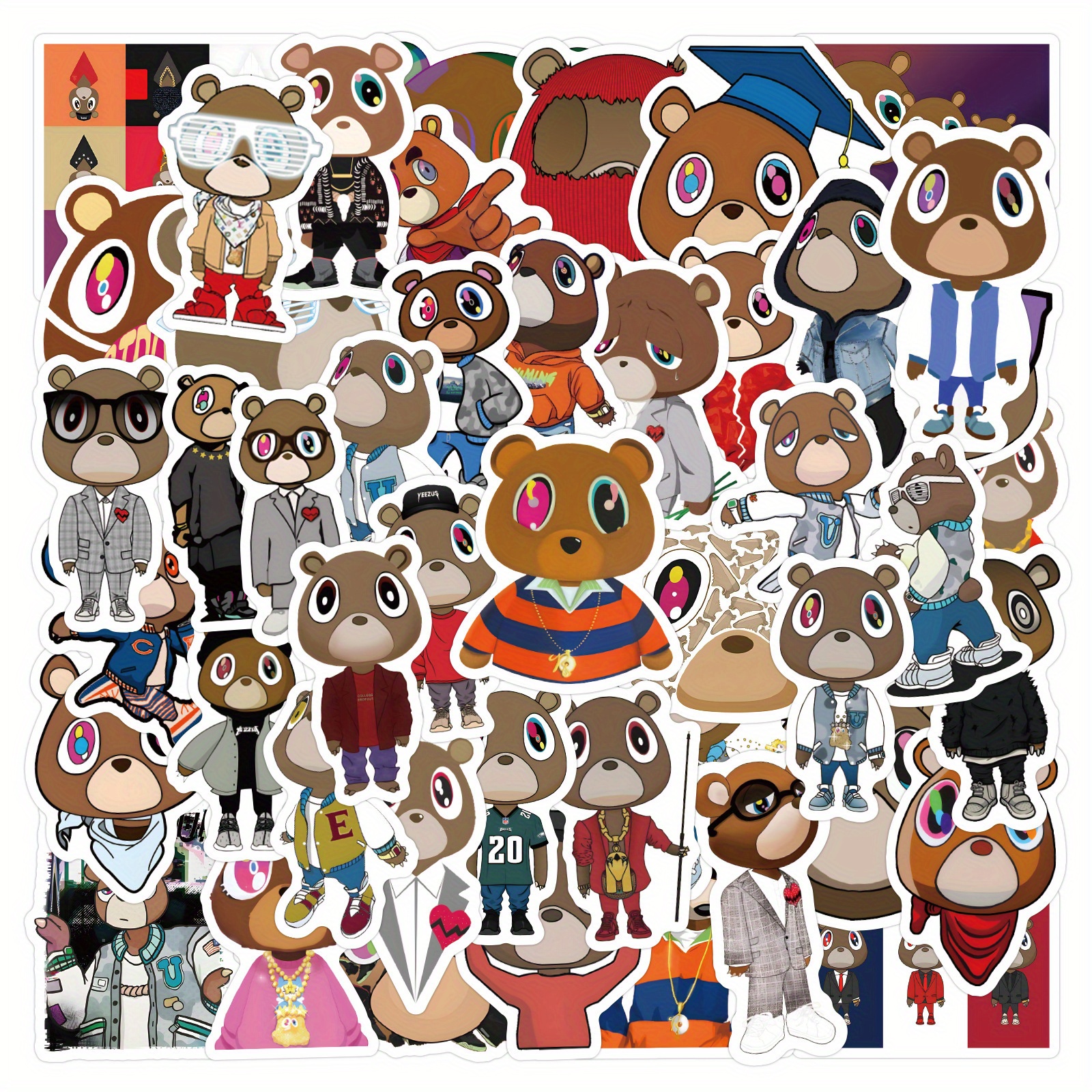 Creepy Cute Bunny Plush Die Cut Waterproof Vinyl Sticker 