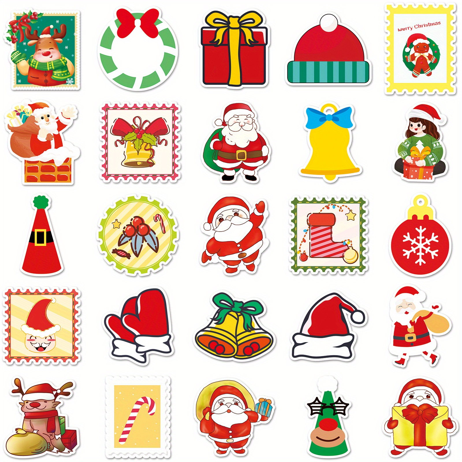 Christmas Graffiti Stickers Cartoon Style Holiday Stickers - Temu