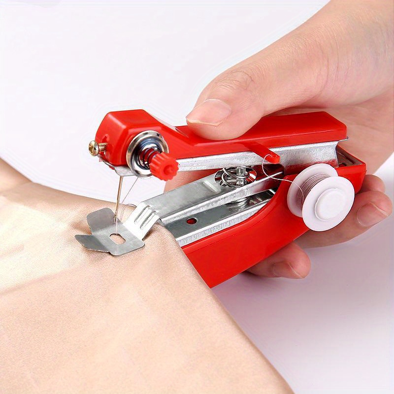 Mini máquina de coser portátil de mano, máquina de coser eléctrica