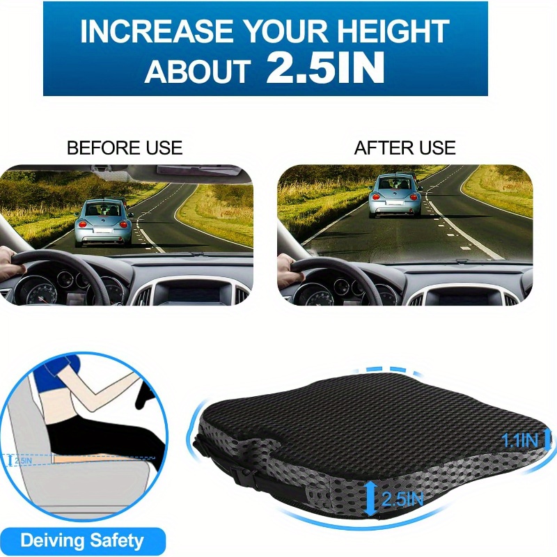 For Drivers Car Memory Foam Car Seat Cushion Pad Sciatica Lower Back Pain  Relief