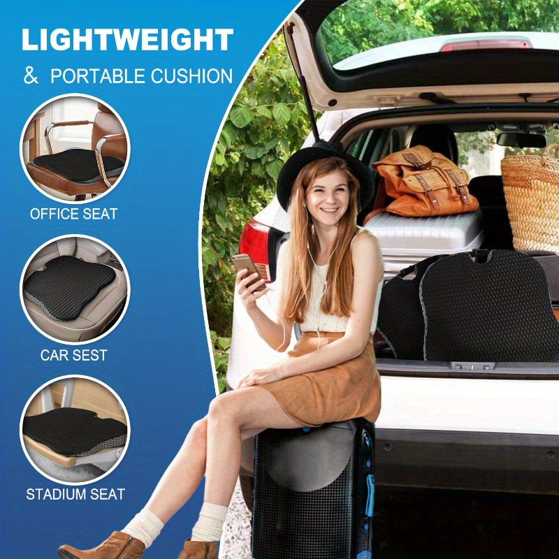Car Seat Cushions for Driving - Memory Foam Car Lumbar Support Pillow or  Wedge Seat Cushion Pad, Truck Drivers Tailbone&Sciatica Pain Relief 