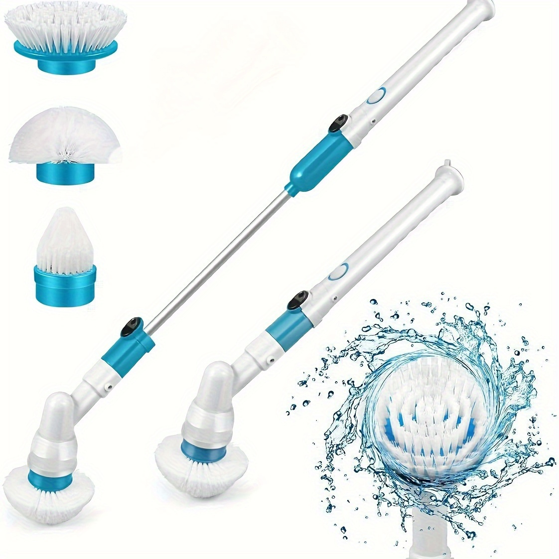 Cordless Electric Spin Scrubber With 8 Replaceable Brush - Temu