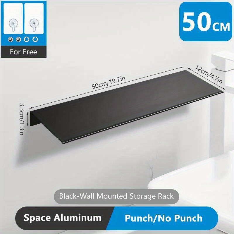 Punch-free Bathroom Shelf No Drill Corner Shelf Shower Storage Rack Square  Aluminum Organizer Holder for Bathroom Kitchen
