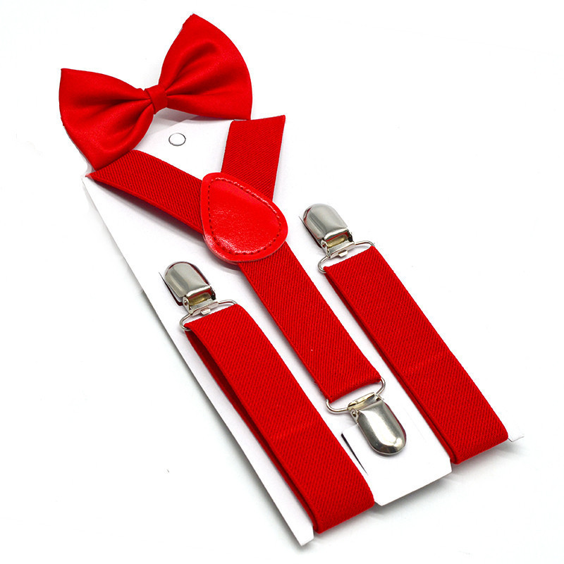 Image of Casual Suspender Clips Bow Anti-drop Suspender Pants Fashion Performance Suspender Pants 3 Clips Elastic Loose Waist Pants Belt Suit Pants Suspenders