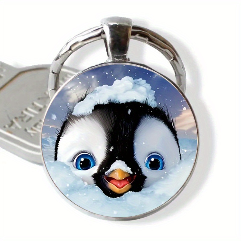 Niedlicher Pinguin-Schlüsselanhänger Mit Halsketten,  Retro-Schlüsselanhänger Für Taschen/Geldbörse