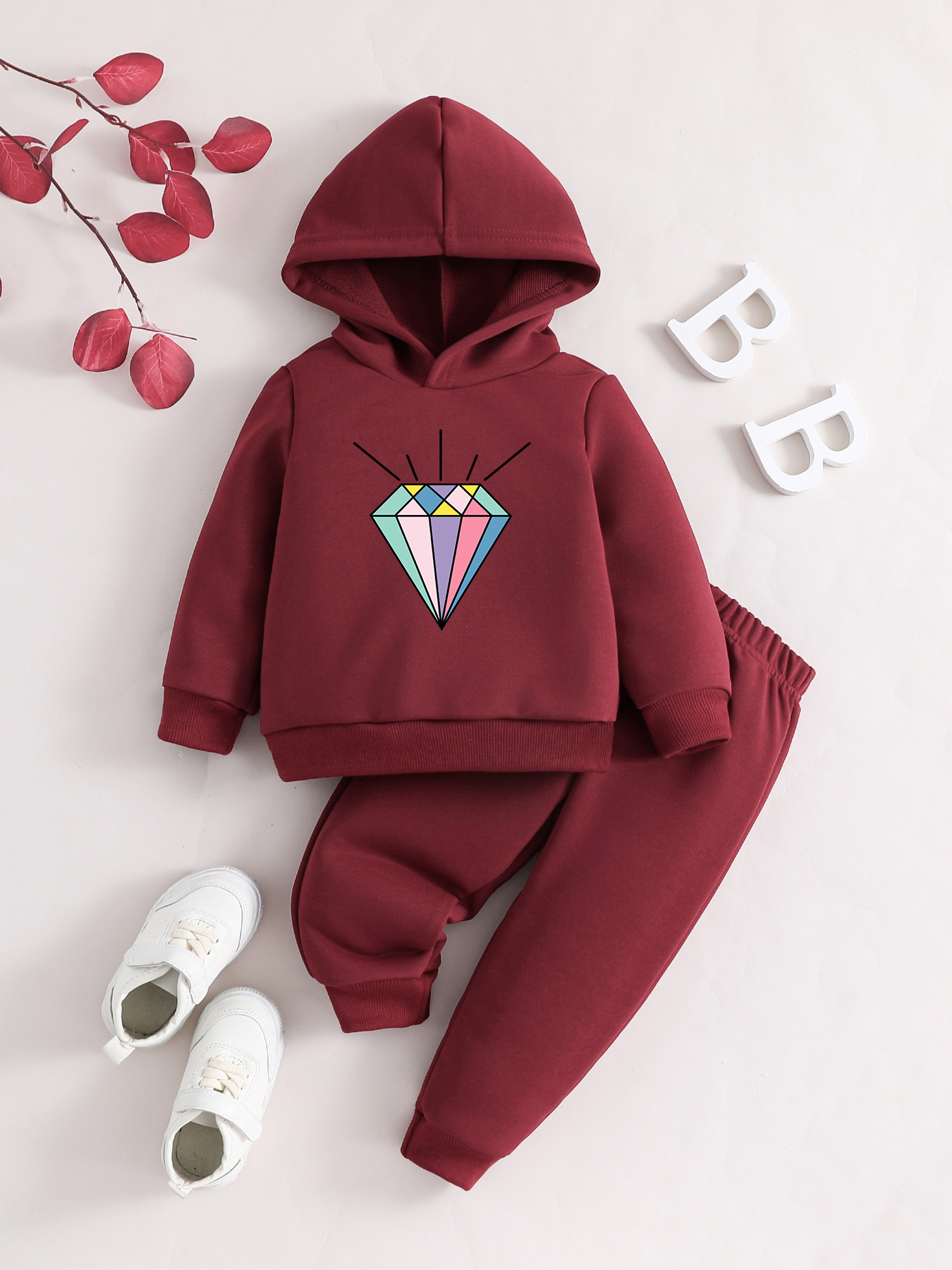 Sudadera Niña Sin Capucha - Sudadera Roja- Casual – Brillante