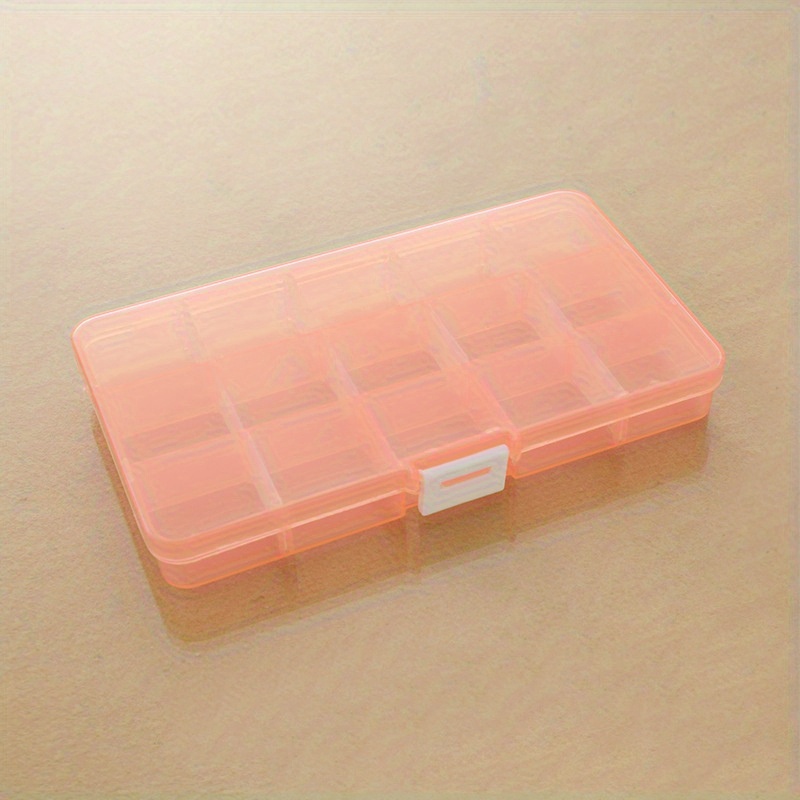 Plastic 15Slots Adjustable Jewelry Storage Box Case Craft