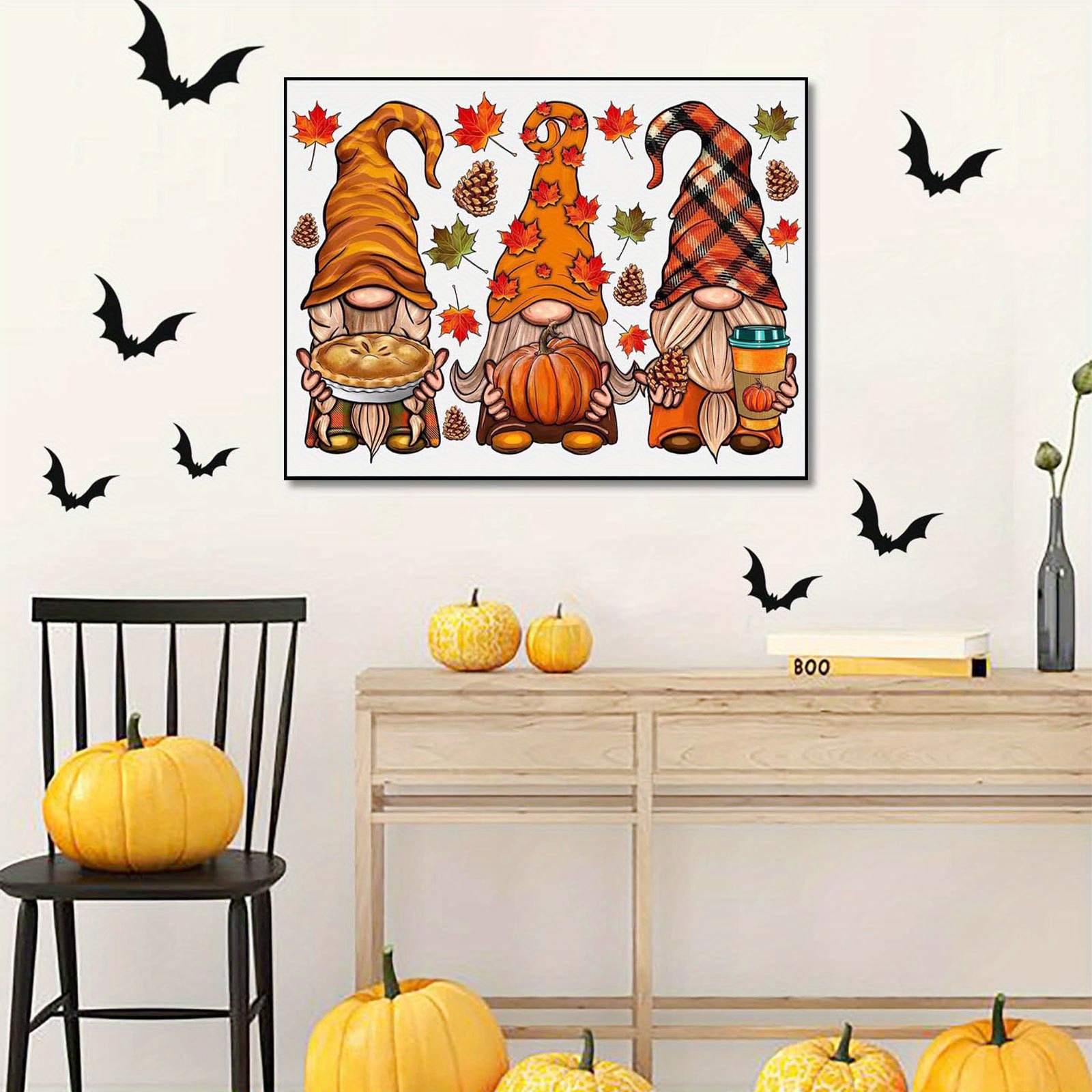 Fall Paint Number Adults Canvas Thanksgiving Pumpkins Paint - Temu
