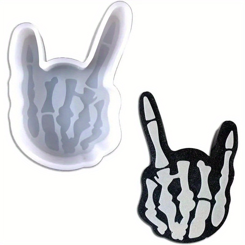 Rock Hairstyle Hand Shape Car Freshie Silicone Mold For - Temu