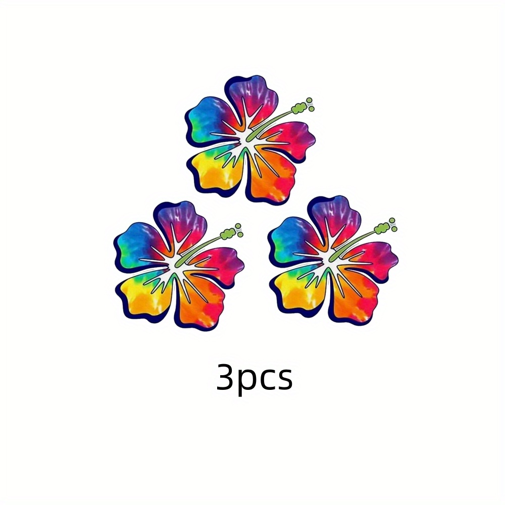 Hibiscus Tropical Flower Stickers Decal for Car, Large Hawaiian Flower  Holographic Vinyl Sticker for Trunk, Window, Bumper, Side, 6 x 6 in (Blue)  