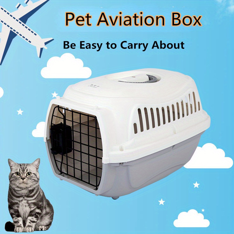 Pet Travel Carrier Cat Airline Crate Pet Cage For Dog - Temu