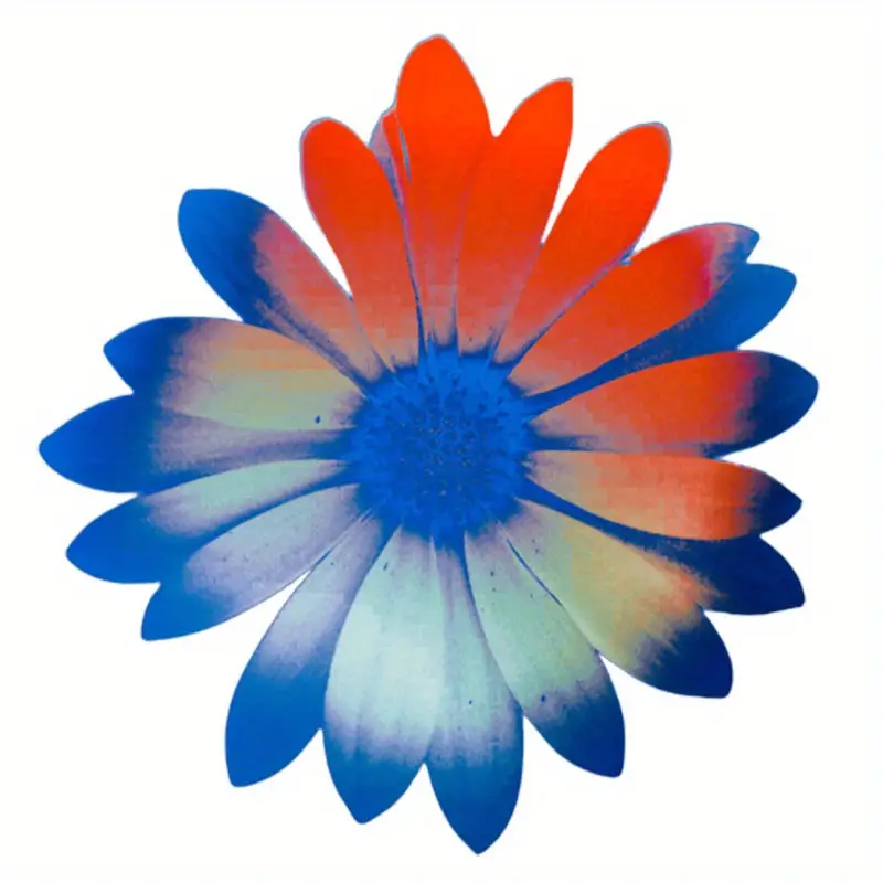 Blue White Orange Red Daisy Sticker Summer Flower Garden - Temu