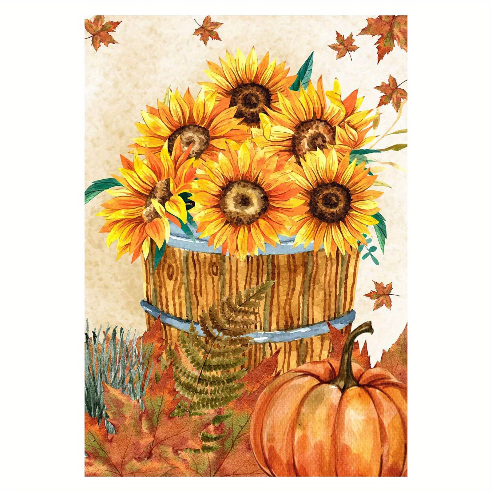  Diamond Painting Kits - 5D Autumn Pumpkin Sunflower